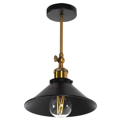 CEILING/WALL LAMP HM4121 BLACK-GOLD METAL Φ21x31Hcm.