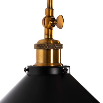 CEILING/WALL LAMP HM4121 BLACK-GOLD METAL Φ21x31Hcm.