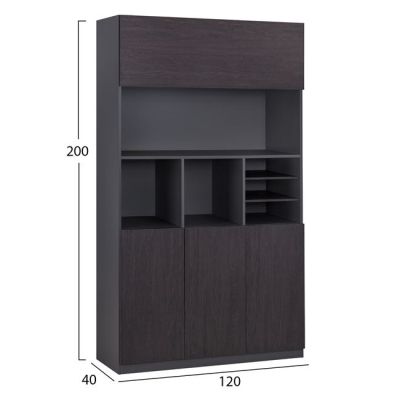 Професионална офис библиотека Rosewood HM2088 120x40x200см