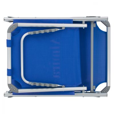 Sunbed for beach HM5054.01 Heavy Type Blue Aluminum 188x58x28-80 cm.