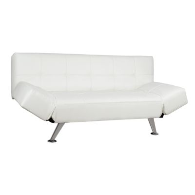 Sofa/Bed HM3001.01 Thom with folding arms White PU 189x93x82 cm