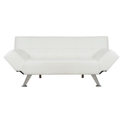 Sofa/Bed HM3001.01 Thom with folding arms White PU 189x93x82 cm