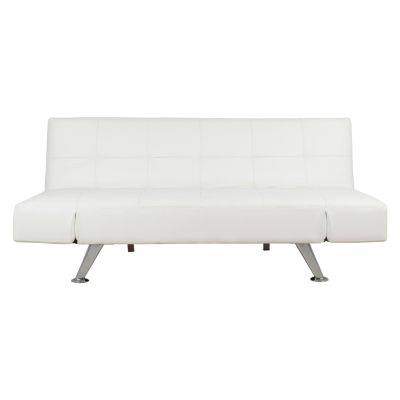 Sofa/Bed HM3001.01 Thom with folding arms White PU 189x93x82 cm