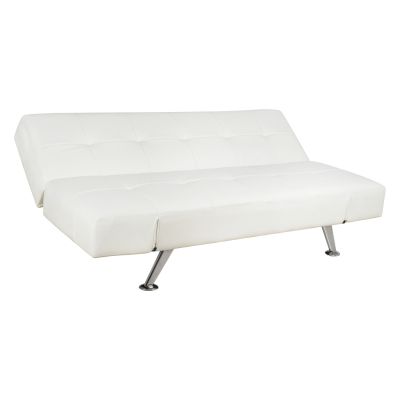 Sofa/Bed HM3001.01 Thom with folding arms White PU 189x93x82 cm