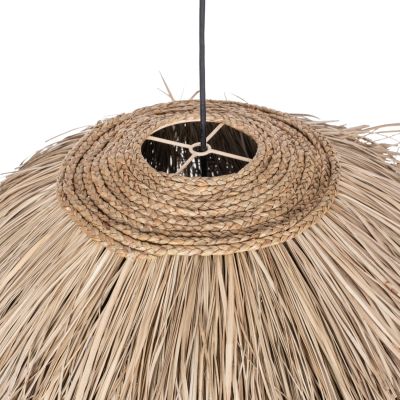 CEILING PENDANT IN BUSH SHAPE MADE OF PANDAN GRASS IN NATURAL COLOR 60x60x50Hcm.HM7775