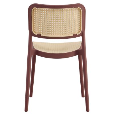 CHAIR POLYPROPYLENE MEKO HM5934.05 MAROON AND BEIGE 41x49x102Hcm.