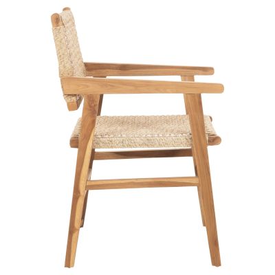 DINING ARMCHAIR BJORN HM9403.21 SOLID TEAK WOOD-ROPE 56x56x83Hcm.