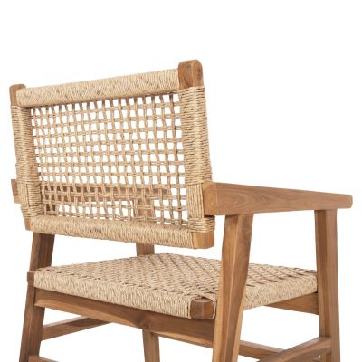 DINING ARMCHAIR BJORN HM9403.21 SOLID TEAK WOOD-ROPE 56x56x83Hcm.