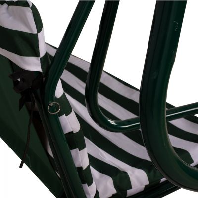 3 seater swing bed HM5050.01 Green/White 211x117x175 cm