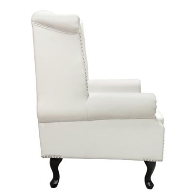 Armchair Chesterfield-type, Polina, HM0053.02, PU White 83x75x107 cm