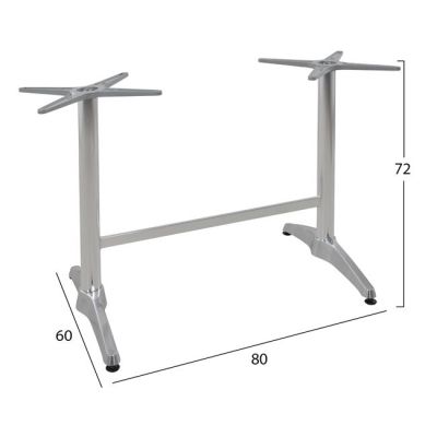 Aluminum base Double Crossed 48x48cm HM404