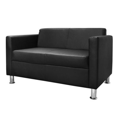 Sofa 2 seater Cubo PU Black HM3033.02 120x71x73cm.