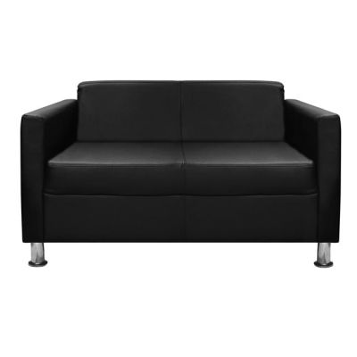 Sofa 2 seater Cubo PU Black HM3033.02 120x71x73cm.