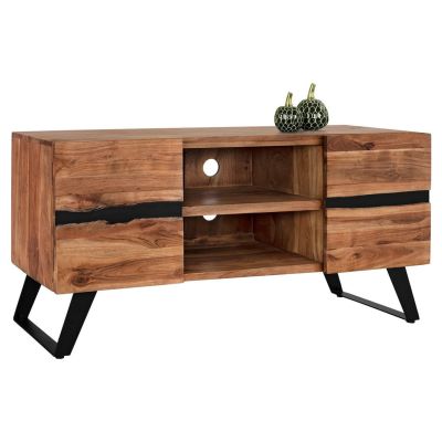 TV Furniture HM8174 Alicia Solid acacia wood Natural 130x43.5x66.5