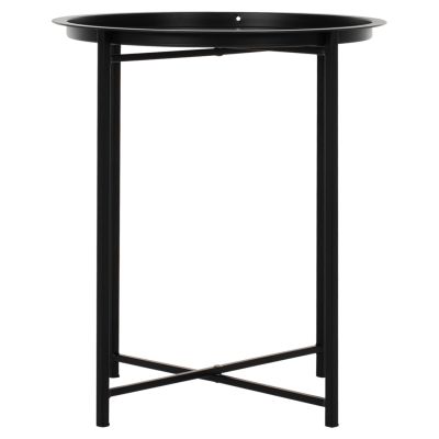 Table Foldable Metallic Black 45cm HM5287.01