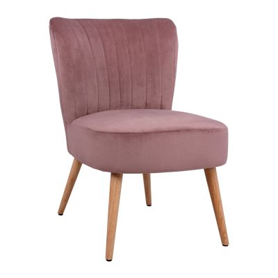 CHAIR DUSTY PINK VELVET HM8404.02 59Χ69Χ81cm