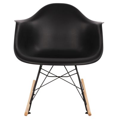 HM0035.12 Rocking Armchair with black seat-Black Frame, 61x71x64cm