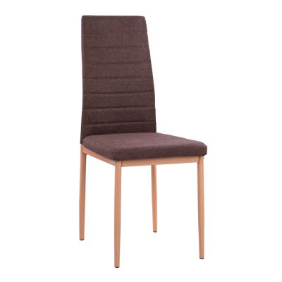 Метален стол Lady HM0037.13 Кафяв плат с метална рамка K/D 40x48x95 см