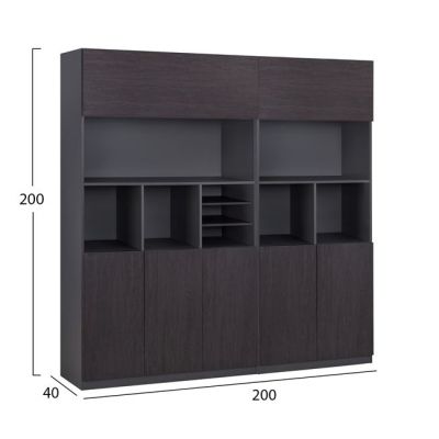 Комплект професионална офис библиотека 2 части Rosewood HM11203