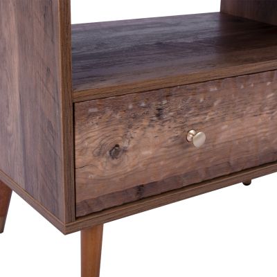 TV furniture Shanice HM8659 Walnut with embossed textures 120x39x50cm