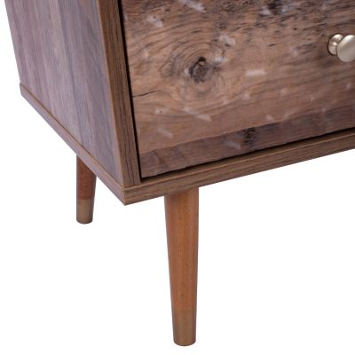 TV furniture Shanice HM8659 Walnut with embossed textures 120x39x50cm