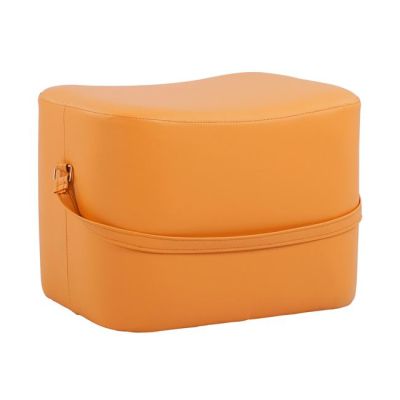 Stool Beate with PU in yellow color HM8630.30 50x34x35cm