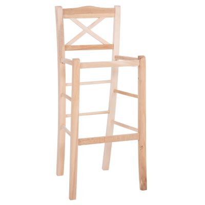 BAR STOOL LUCIUS HM5586.02 BEECH WOOD IMPREGNATED-UNPAINTED 40,5x40x105Hcm.FRAME ONLY