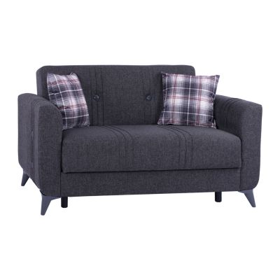 SOFA 2SEAT KRISTINA HM3165.20 GREY WITH ANTHRACITE LEGS 150x80x83 cm