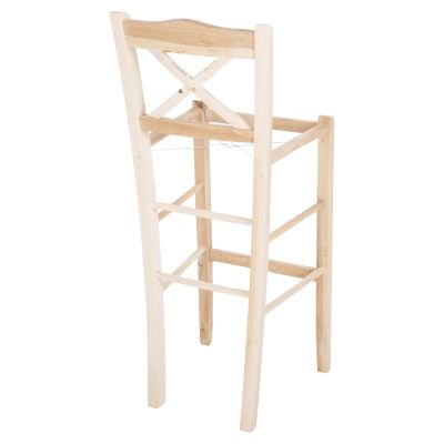 BAR STOOL LUCIUS HM5586.02 BEECH WOOD IMPREGNATED-UNPAINTED 40,5x40x105Hcm.FRAME ONLY