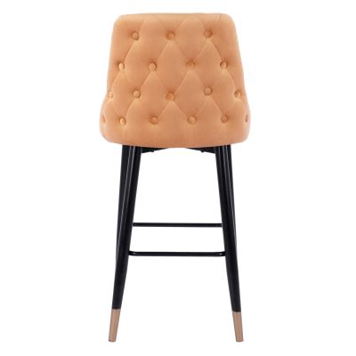 Bar Stool SERENITY HM8519.09 Gold Velvet with metallic frame 51Χ58Χ110cm