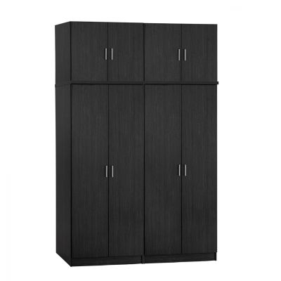 Set 4 pieces Wardrobe Four Leaf with loft Zebrano 160x42x241 HM11353.01