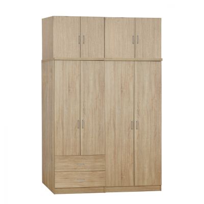 Set 4 pieces wardrobe Four-leaf with loft Sonama 160x42x241 HM11355.02