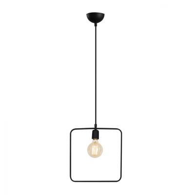 METALLIC PENDANT LIGHT BLACK HM7257 30Χ6Χ123 cm.