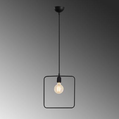 METALLIC PENDANT LIGHT BLACK HM7257 30Χ6Χ123 cm.