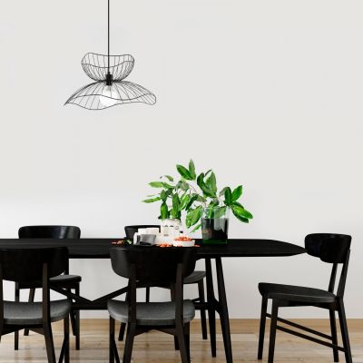 METALLIC PENDANT LIGHT IN BLACK E27 HM7232 50x50x121 cm.