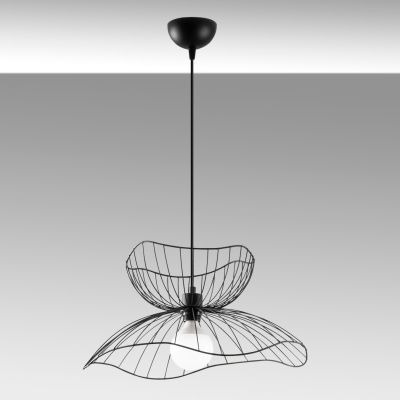 METALLIC PENDANT LIGHT IN BLACK E27 HM7232 50x50x121 cm.