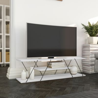 TV FURNITURE WHITE HM8922.02 120x30x33cm.