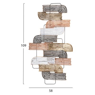 ДЕКОРАЦИЯ ЗА СТЕНА HM4206 МЕТАЛ В РАЗЛИЧНИ ЦВЕТОВЕ 58x4x109см.