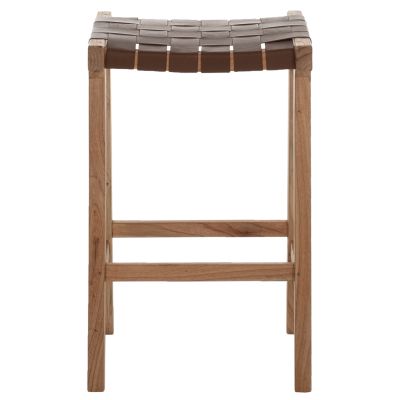 BAR STOOL HM99382.01 SOLID TEAK NATURAL 40X35X65H