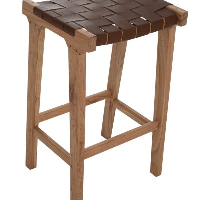 BAR STOOL HM99382.01 SOLID TEAK NATURAL 40X35X65H