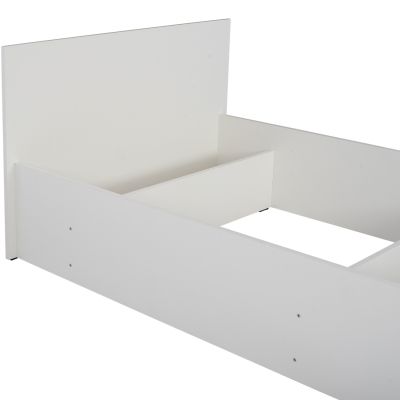 MELAMINE BED FOR MATTRESS 90X200cm. WHITE HM2433.03