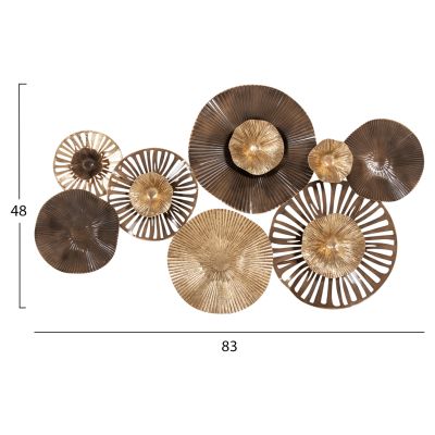 ДЕКОР ЗА СТЕНА HM4199 МЕТАЛ В ЗЕМНИ ТОНИ 83x48Hcm.