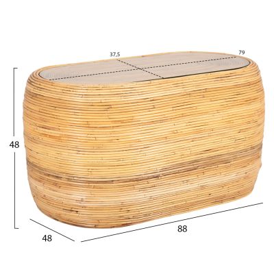 ВЪНШЕН КОМПЛЕКТ 5БР. HOMEN HM6109.03 ЕСТЕСТВЕН РАТАН-СТЪКЛО