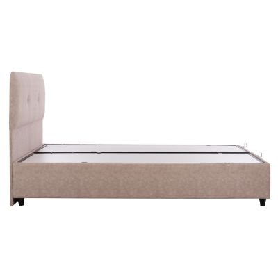 HM631.22 bed DOLORES, storage space, beige fabric, 160x200