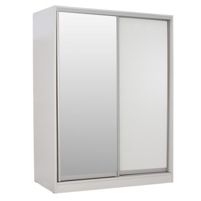 WARDROBE WITH SLIDING DOORS WITH MIRROR WHITE HM2434.03 160x60x210 cm.