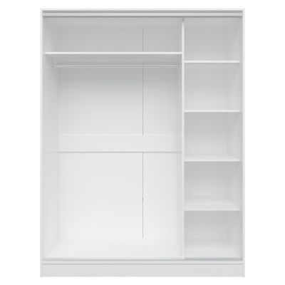 WARDROBE WITH SLIDING DOORS WITH MIRROR WHITE HM2434.03 160x60x210 cm.