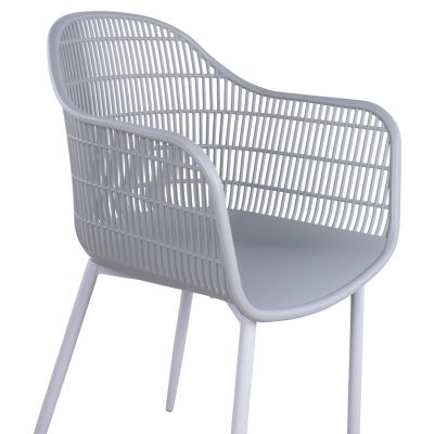 Armchair Hadi Polypropylene Grey 61x57x85cm HM8511.10