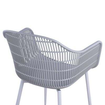 Armchair Hadi Polypropylene Grey 61x57x85cm HM8511.10