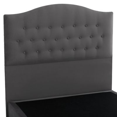 HM647.10 BED MALENA, GREY VELVET, 120x200