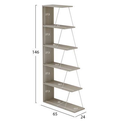 OFFICE COMPOSITION 2PCS HM11769 MELAMINE IN SONOMA-WHITE METAL